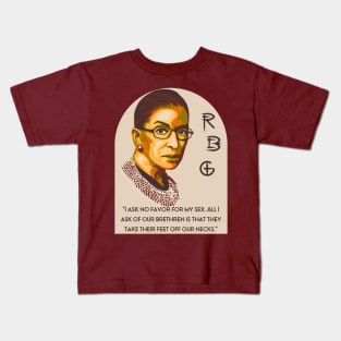 Ruth Bader Ginsburg Portrait and Quote Kids T-Shirt